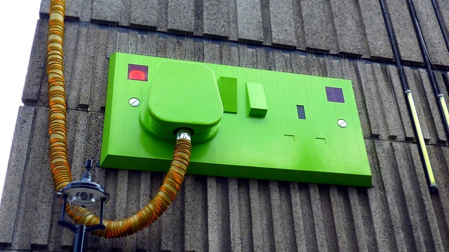 zelený elektro rozvaděč